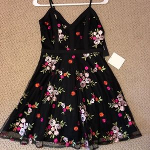 floral embroidered dress
